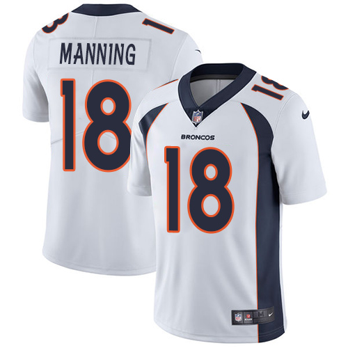 Nike Denver Broncos #18 Peyton Manning White Youth Stitched NFL Vapor Untouchable Limited Jersey