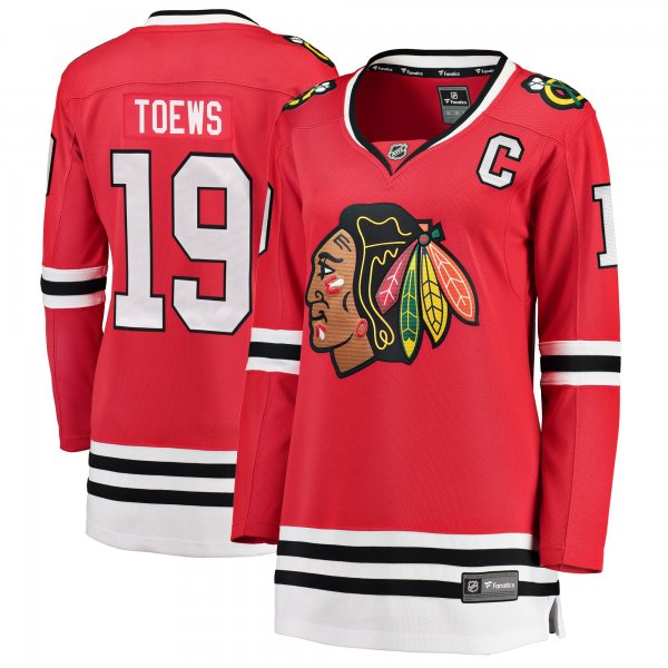 Women's Chicago Blackhawks Jonathan Toews Fanatics Red Home Breakaway Player Jersey