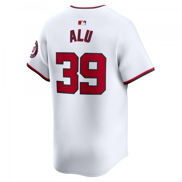 Men's Washington Nationals Jake Alu Nike White Home Limited Player Jersey