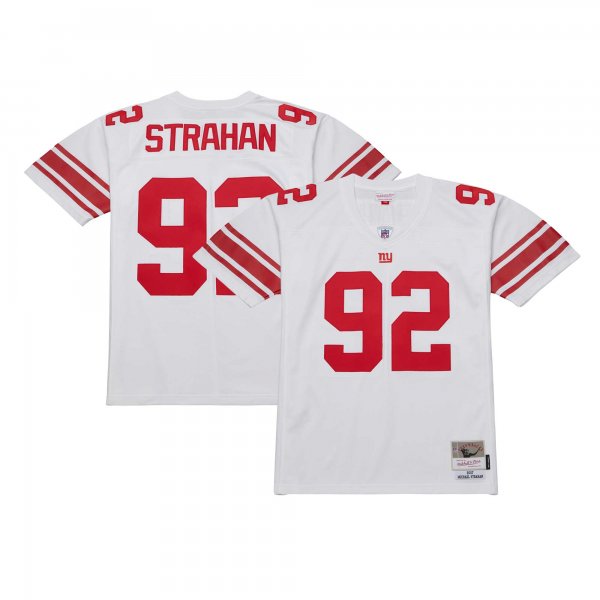 Men's New York Giants Michael Strahan Mitchell & Ness White Legacy Replica Jersey