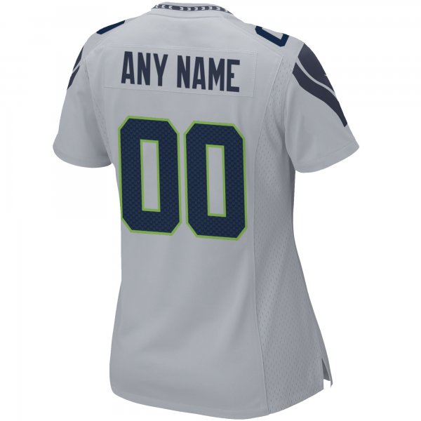 Women's Nike Gray Seattle Seahawks Alternate Custom Game Jersey