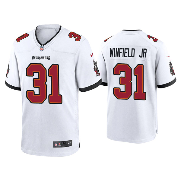 Men's #31 Antoine Winfield Jr. Tampa Bay Buccaneers White 2020 NFL Draft Game Jersey