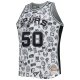 Men's San Antonio Spurs David Robinson Mitchell & Ness White 1998/99 Hardwood Classics Doodle Swingman Player Jersey