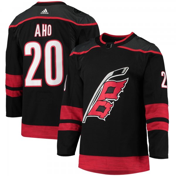 Men's Carolina Hurricanes Sebastian Aho adidas Black Home Primegreen Player Jersey