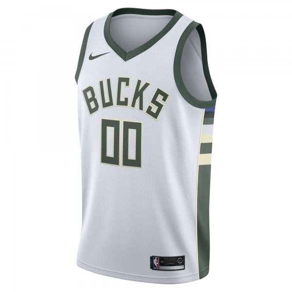 Men's Milwaukee Bucks Nike White 2020/21 Swingman Custom Jersey - Association Edition