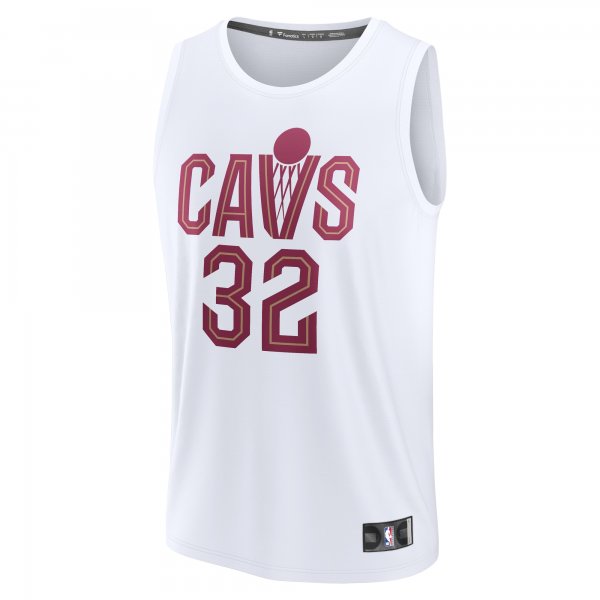 Youth Cleveland Cavaliers Dean Wade Fanatics White Fast Break Replica Player Jersey - Association Edition