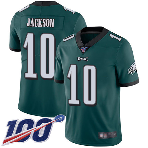 Philadelphia Eagles #10 DeSean Jackson Midnight Green Team Color Men's Stitched NFL 100th Season Vapor Limited Jersey