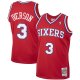 Men's Philadelphia 76ers Allen Iverson Mitchell & Ness Red 2001/02 Hardwood Classics Swingman Jersey