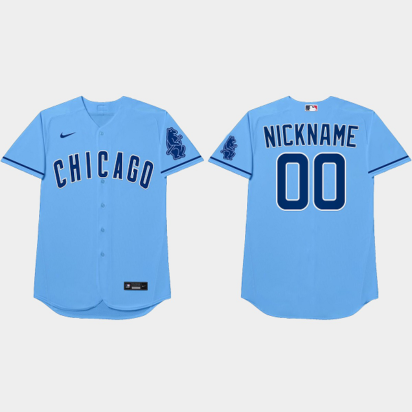 Chicago Cubs Custom 2021 Players Weekend Nickname Blue Men's Jersey