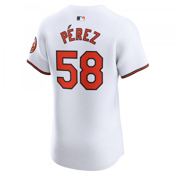 Men's Baltimore Orioles Cionel Perez Nike White Home Elite Player Jersey