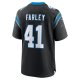 Men's Carolina Panthers Matthias Farley Nike  Black  Game Jersey