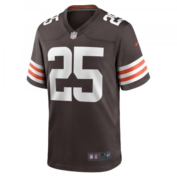 Men's Cleveland Browns Kahlef Hailassie Nike  Brown Team Game Jersey