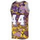 Men's Los Angeles Lakers Jerry West Mitchell & Ness Purple 1971/72 Hardwood Classics Lunar New Year Swingman Jersey