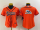 Women's Denver Broncos Blank Orange Stitched Baseball Cool Base Jersey