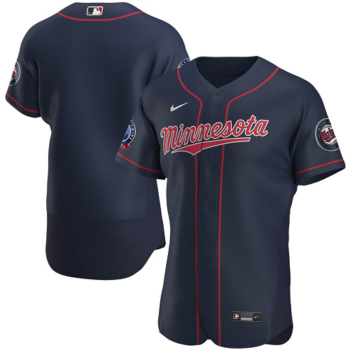 Men's Nike Minnesota Twins Blank Navy Alternate 2020 60th Season Team MLB Jersey