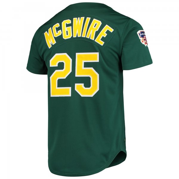 Men's Oakland Athletics Mark McGwire Mitchell & Ness Green 1997 Cooperstown Collection Jersey