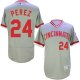 Cincinnati Reds #24 Tony Perez Grey Flexbase Collection Cooperstown Stitched MLB Jersey