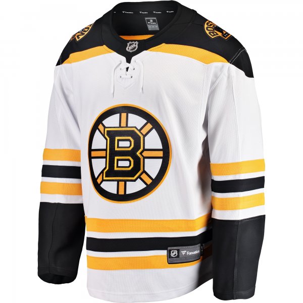 Youth Boston Bruins Fanatics White Away Breakaway Jersey