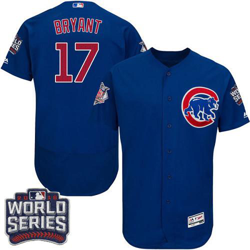 Chicago Cubs #17 Kris Bryant Blue Flexbase Collection 2016 World Series Bound Stitched MLB Jersey