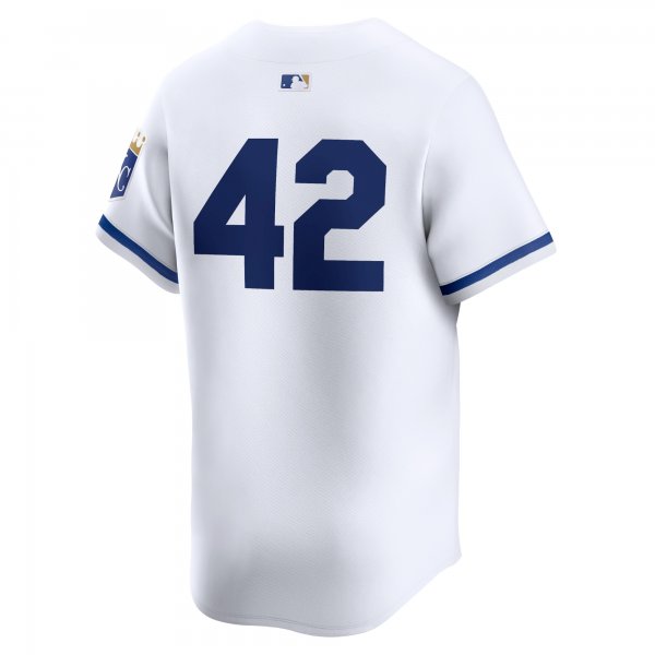 Men's Kansas City Royals  Nike White 2024 Jackie Robinson Day Home Limited Jersey