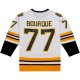 Men's Boston Bruins Ray Bourque Mitchell & Ness White Captain Patch 1989/90 Blue Line Player Jersey