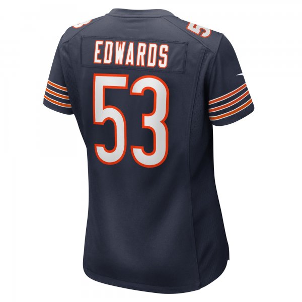 Women's Chicago Bears TJ Edwards Nike Navy Game Player Jersey