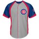 Men's Chicago Cubs Gray/Royal Big & Tall Colorblock Full-Button Jersey