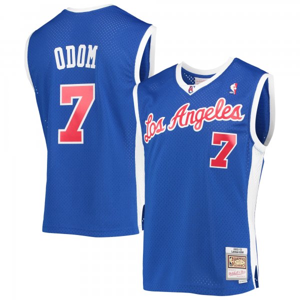 Men's LA Clippers Lamar Odom Mitchell & Ness Royal 2001/02 Hardwood Classics Swingman Jersey