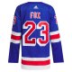 Men's New York Rangers Adam Fox adidas Blue Home Primegreen Pro Player Jersey