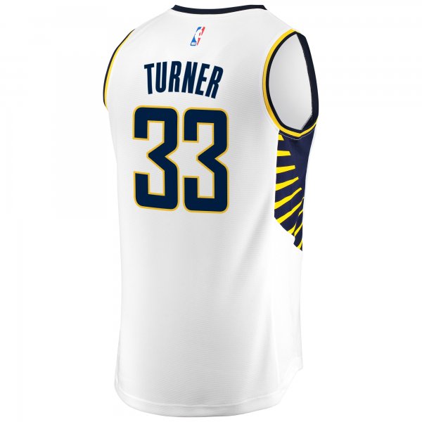 Men's Indiana Pacers Myles Turner Fanatics White Fast Break Replica Jersey - Association Edition