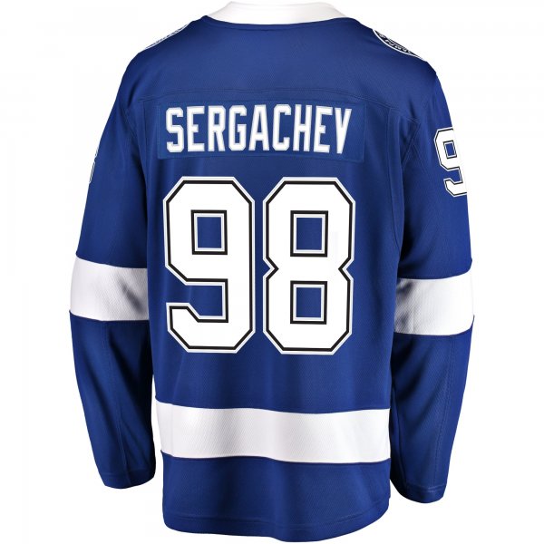 Men's Tampa Bay Lightning Mikhail Sergachev Fanatics Blue Home Breakaway Player Jersey