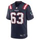 Men's New England Patriots Chasen Hines Nike Navy Game Player Jersey