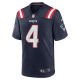 Men's New England Patriots Bailey Zappe Nike Navy Game Player Jersey