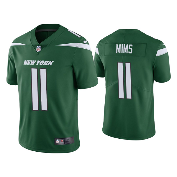 Men's #11 Denzel Mims New York Jets Green 2020 NFL Draft Vapor Limited Jersey