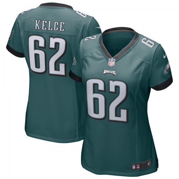 Women's Philadelphia Eagles Jason Kelce Nike Green Game Jersey