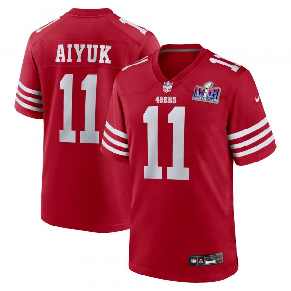 Men's San Francisco 49ers Brandon Aiyuk Nike Scarlet Super Bowl LVIII Game Jersey