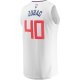 Youth LA Clippers Ivica Zubac Fanatics White Fast Break Player Jersey - Association Edition