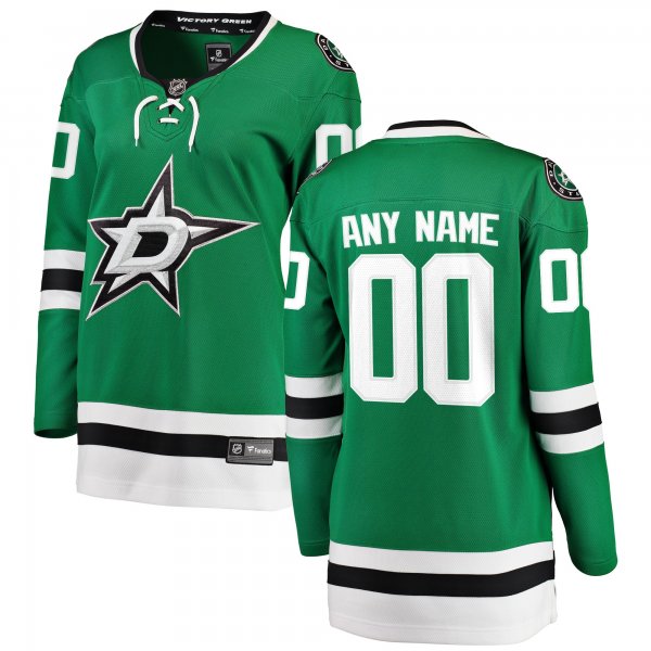 Women's Dallas Stars Fanatics Green Home Breakaway Custom Jersey