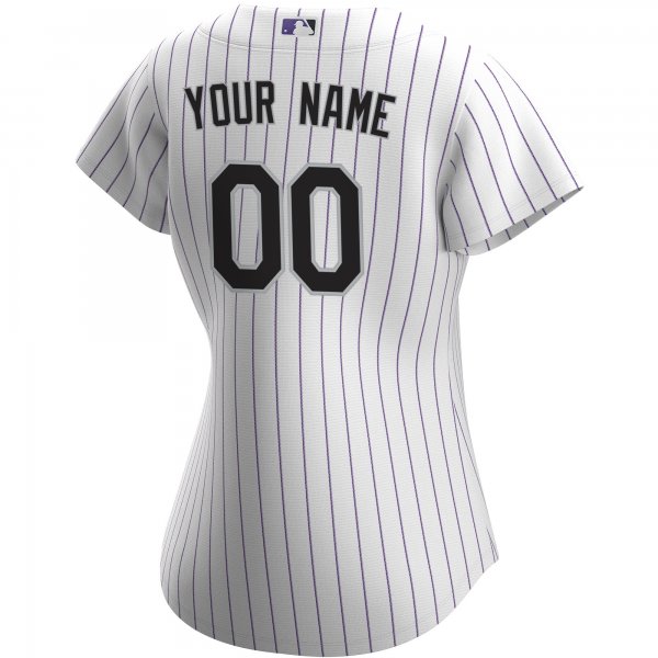 Women's Colorado Rockies Nike White Home Replica Custom Jersey