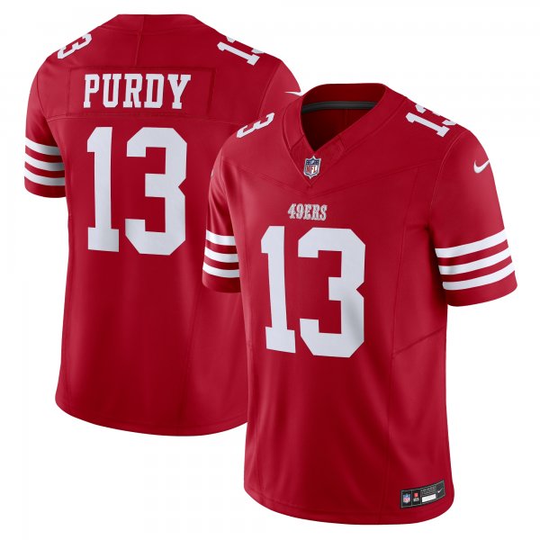 Men's San Francisco 49ers Brock Purdy Nike Scarlet Vapor F.U.S.E. Limited Jersey