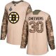 Boston Bruins #30 Gerry Cheevers Camo 2017 Veterans Day Stanley Cup Final Bound Stitched Adidas NHL Jersey