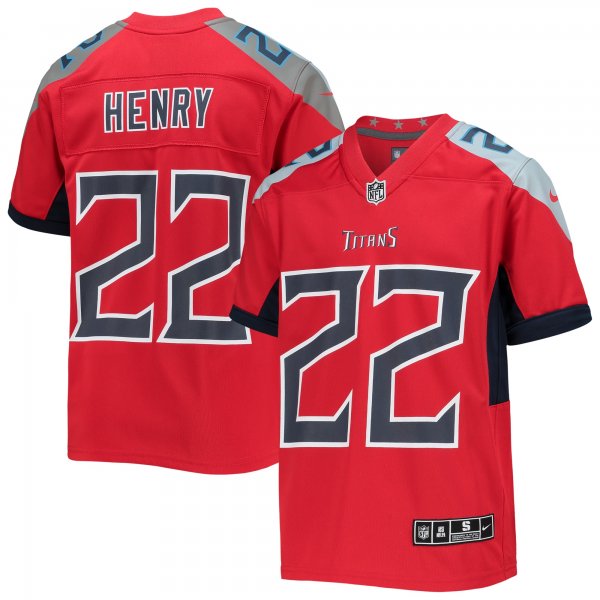 Youth Tennessee Titans Derrick Henry Nike Red Inverted Team Game Jersey