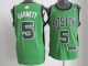 Men's Boston Celtics #5 Kevin Garnett Green(Black No.) Alternate Revolution 30 Stitched NBA Jersey