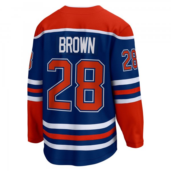 Men's Edmonton Oilers Connor Brown Fanatics Royal Home Breakaway Jersey