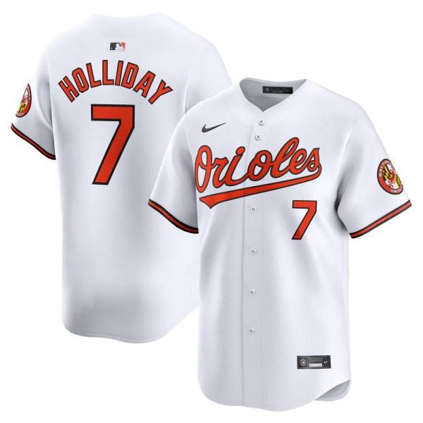 Men's Baltimore Orioles Jackson Holliday Nike White Home Limited Player Jersey