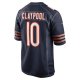 Men's Chicago Bears Chase Claypool Nike Navy Game Player Jersey