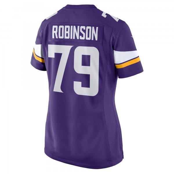 Women's Minnesota Vikings Tyrese Robinson Nike  Purple Team Game Jersey