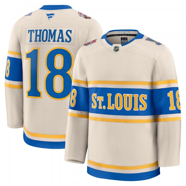 Robert Thomas #18 St.Louis Blues Fanatics 2025 NHL Winter Classic Premium Player Cream Jersey