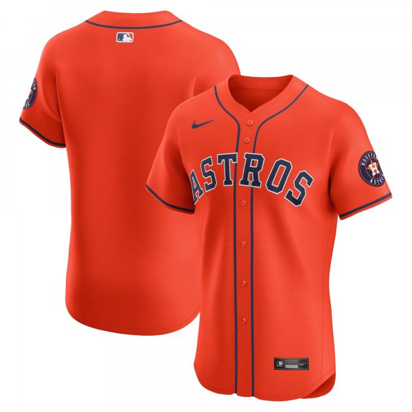 Men's Houston Astros  Nike Orange Alternate Vapor Premier Elite Patch Jersey