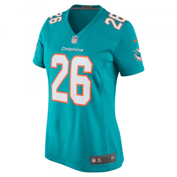 Women's Miami Dolphins Salvon Ahmed Nike Aqua Game Jersey